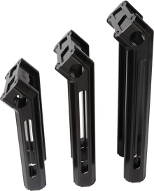 H/D Billet Risers 12" Black Kickback
