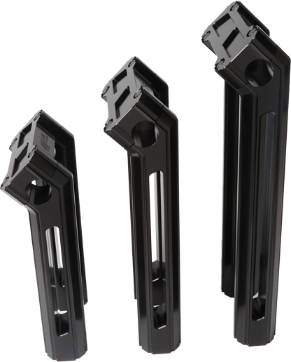 H/D Billet Risers 10" Black Kickback