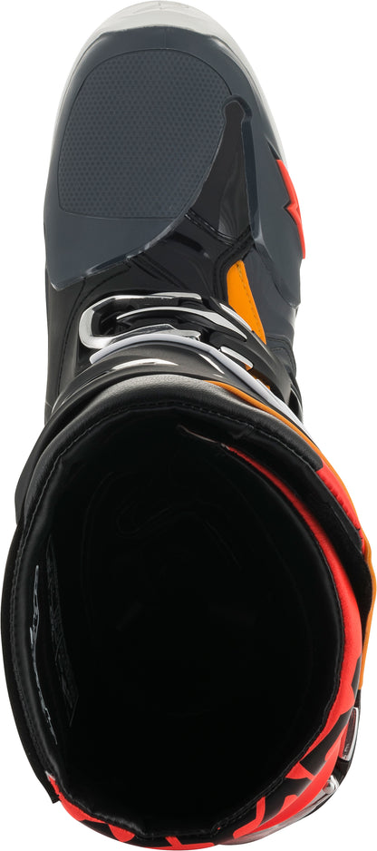Tech 10 Boots Blk/Gry/Org/Fluo Red Sz 14