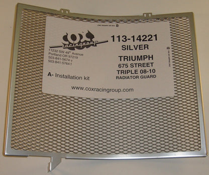 Cox Racing Radiator Guards for the Triumph 675 Street Triple (08-13)