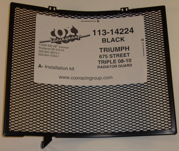 Cox Racing Radiator Guards for the Triumph 675 Street Triple (08-13)