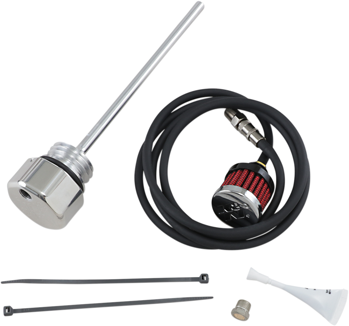 FEULING PARTS Vented Dipstick - Polished - M8 Touring/Trike 3087