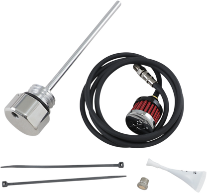 FEULING PARTS Vented Dipstick - Polished - M8 Touring/Trike 3087