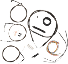 LA CHOPPERS Complete Midnight Braided Cable Kit - 12"-14" Handlebars - '04-'06 Sportster LA-8310KT2-13M