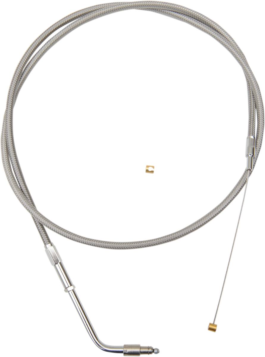 LA CHOPPERS Stainless Braided Handlebar Throttle Cable - 12"-14" - '96-'15 Softail LA-8100TH13