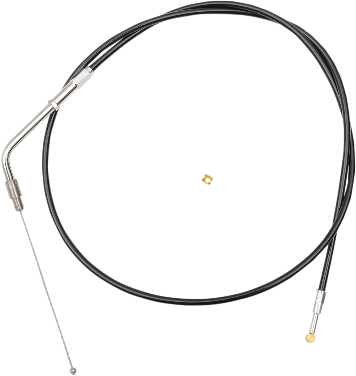 LA CHOPPERS Black Vinyl Braided Handlebar Throttle Cable - 15"-17" - Softail LA-8100TH16B