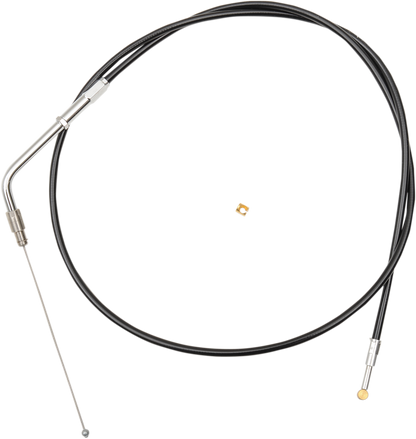 LA CHOPPERS Black Vinyl Braided Handlebar Throttle Cable - 18"-20" - Softail LA-8100TH19B
