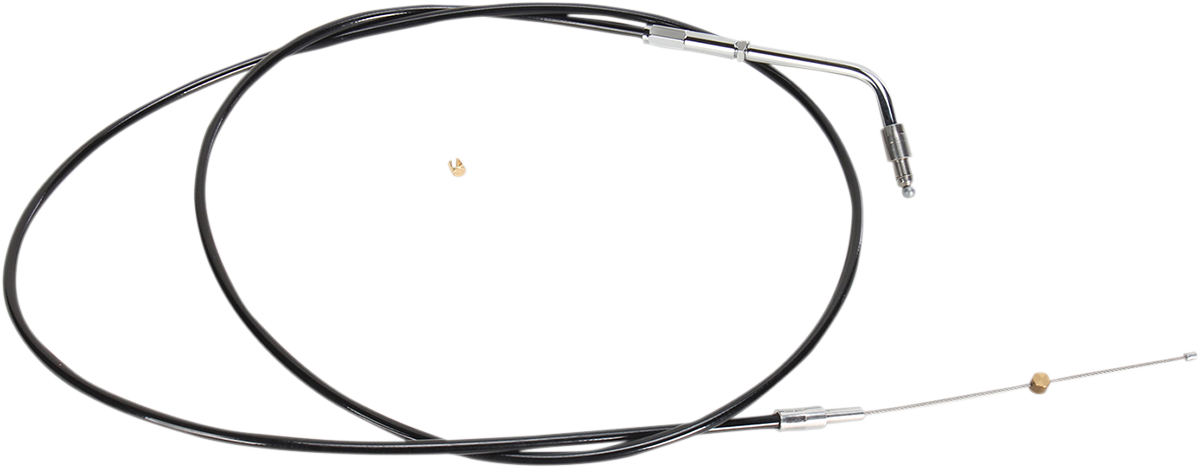 LA CHOPPERS Black Vinyl Braided Handlebar Throttle Cable - 12"-14" - Touring LA-8005TH13B