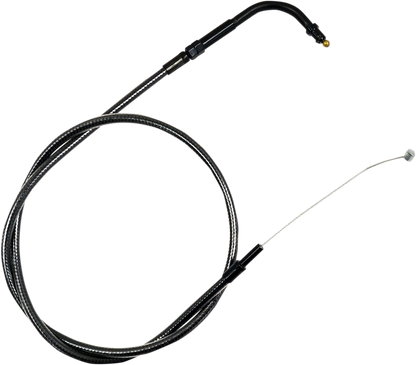 LA CHOPPERS Midnight Braided Handlebar Throttle Cable - 15"-17" - Sportster LA-8320TH16M