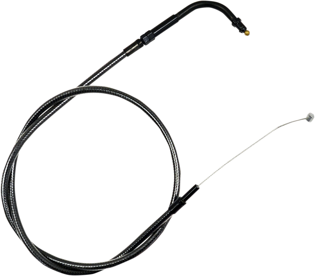 LA CHOPPERS Midnight Braided Handlebar Throttle Cable - 18"-20" - Sportster LA-8320TH19M