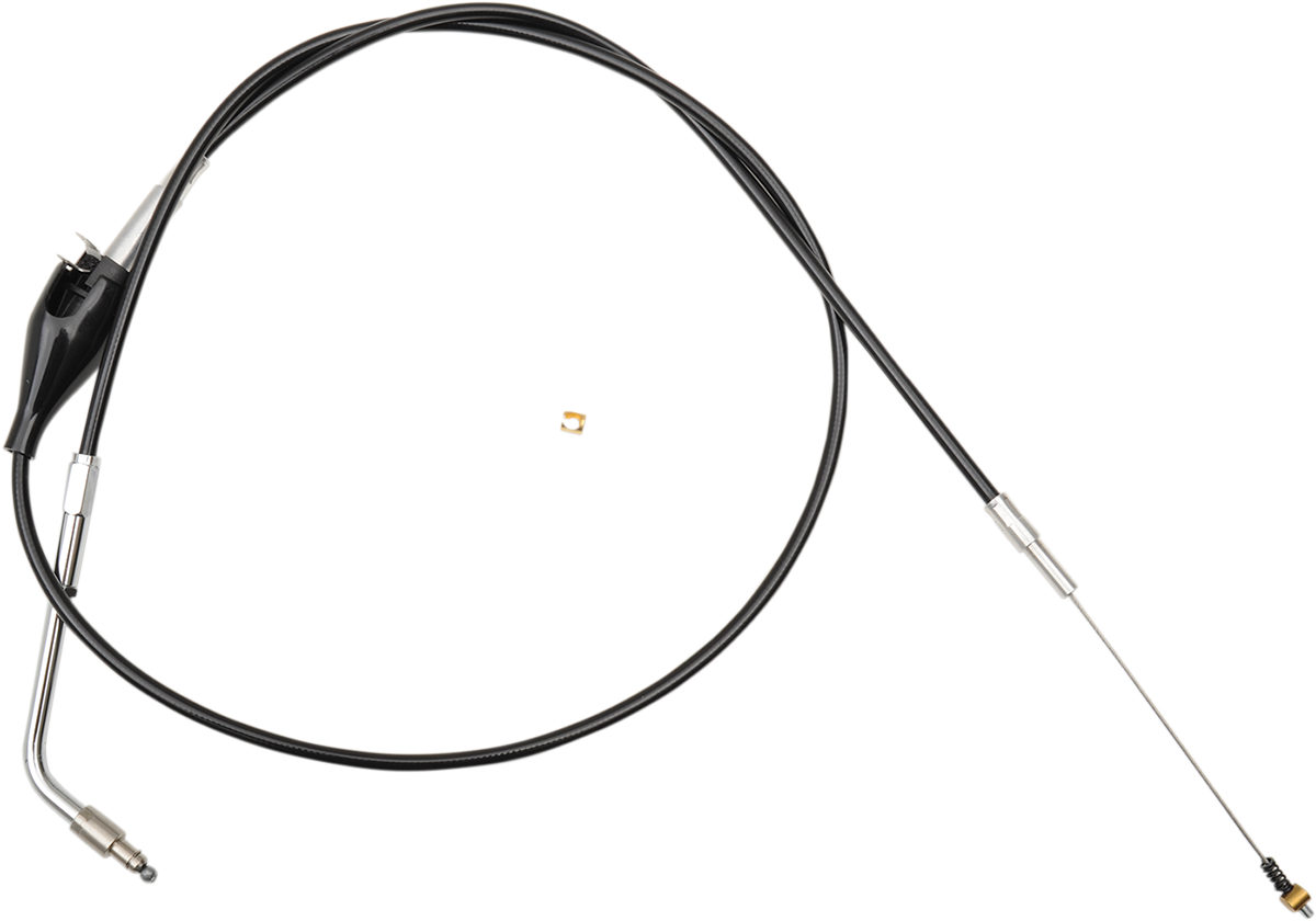 LA CHOPPERS Black Vinyl Braided Handlebar Idle Cable - Mini - Softail LA-8100ID08B