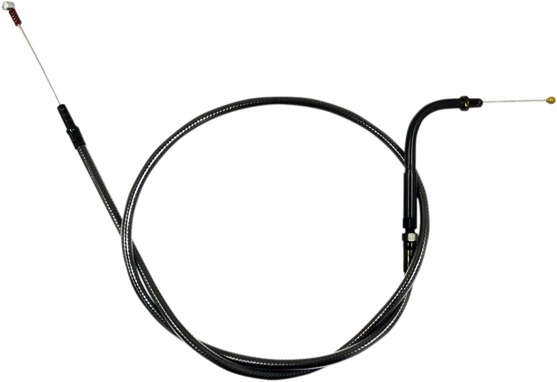 LA CHOPPERS Midnight Braided Handlebar Idle Cable - 15"-17" - Dyna/Softail LA-8100ID16M