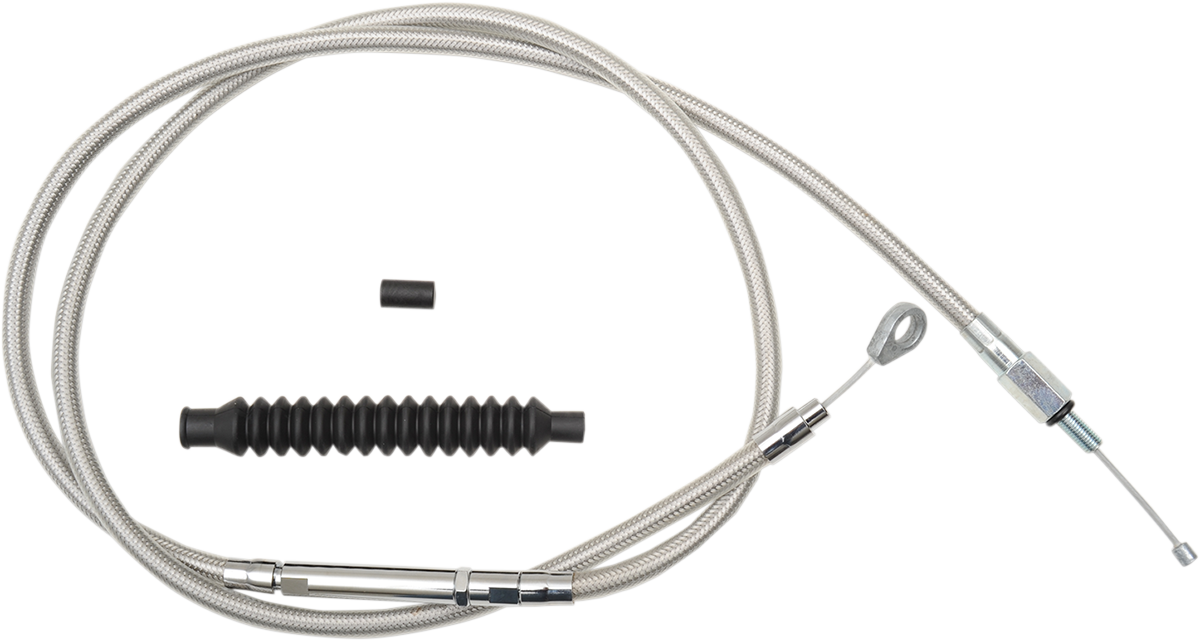 LA CHOPPERS Stainless Steel Braided Clutch Cable - 12"-14" Ape Hangers - '96-'06 Softail LA-8100C13
