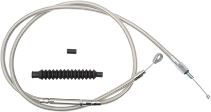 LA CHOPPERS Stainless Steel Braided Clutch Cable - 12"-14" Ape Hangers - '96-'07 Touring LA-8005C13