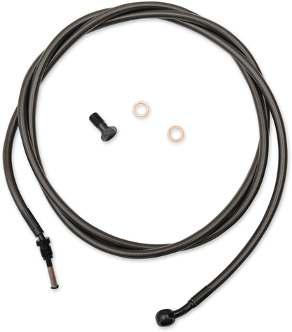LA CHOPPERS Midnight Braided Clutch Cable - 12"-14" Ape Hanger Handlebars - '17-'20 Touring LA-8054C13M