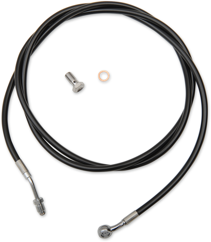 LA CHOPPERS Black Vinyl Clutch Cable - 15"-17" Ape Hanger Handlebars - '17-'20 Touring/Trike LA-8054C16B