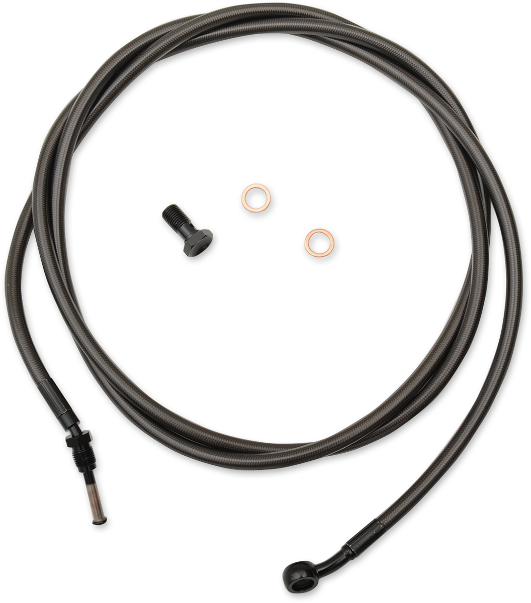 LA CHOPPERS Midnight Braided Clutch Cable - 15"-17" Ape Hanger Handlebars - '17-'20 Touring LA-8054C16M