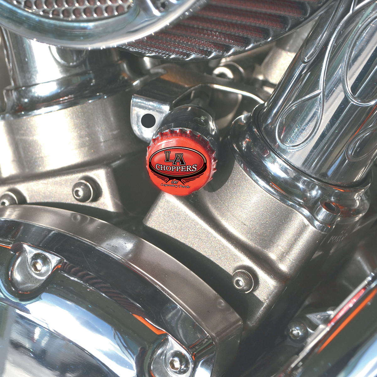 LA CHOPPERS Bottle Cap Choke Cable Knob LA-7608-01