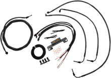 LA CHOPPERS Complete Midnight Braided Cable Kit - 12"-14" Handlebars - '17-'20 Touring LA-8055KT2-13M