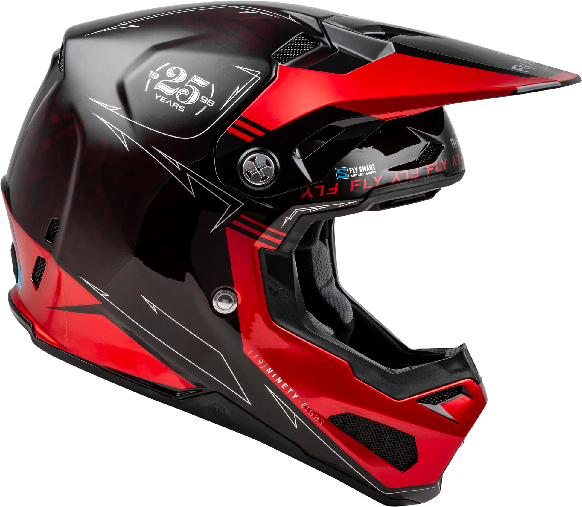 Youth Formula S Carbon Legacy Helmet Red Carbon/Black Yl