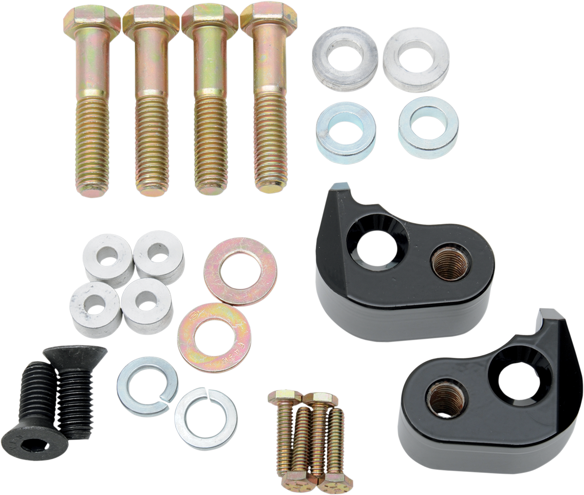 LA CHOPPERS Lowering Kit - Rear - Lowers 1" - Black Powder Coated - '02-'16 FL LA-7590-00B
