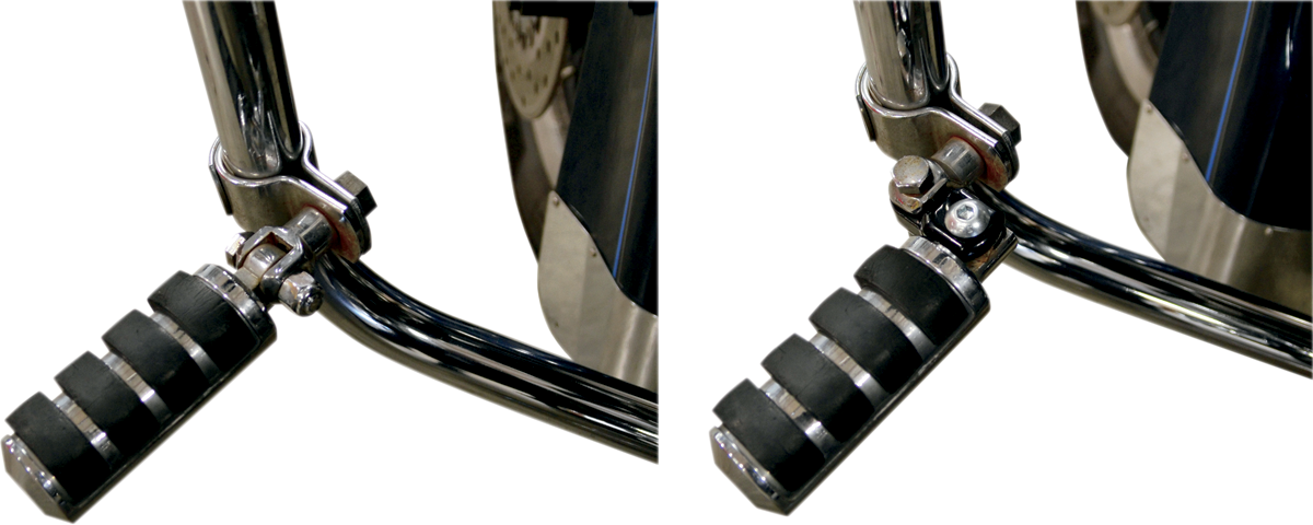 LA CHOPPERS Foot Peg Relocator - Black LA-7202-00B