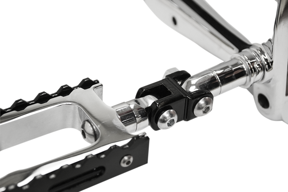 LA CHOPPERS Male Foot Peg Adapters - Black LA-7202-01B