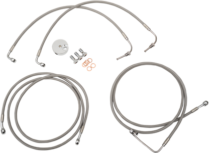 LA CHOPPERS Brake Lines - Mini Ape Hanger Handlebars - Stainless Steel LA-8051B08