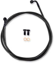 LA CHOPPERS Brake Lines - 12" - 14" Ape Hanger Handlebars - Midnight LA-8006B13M