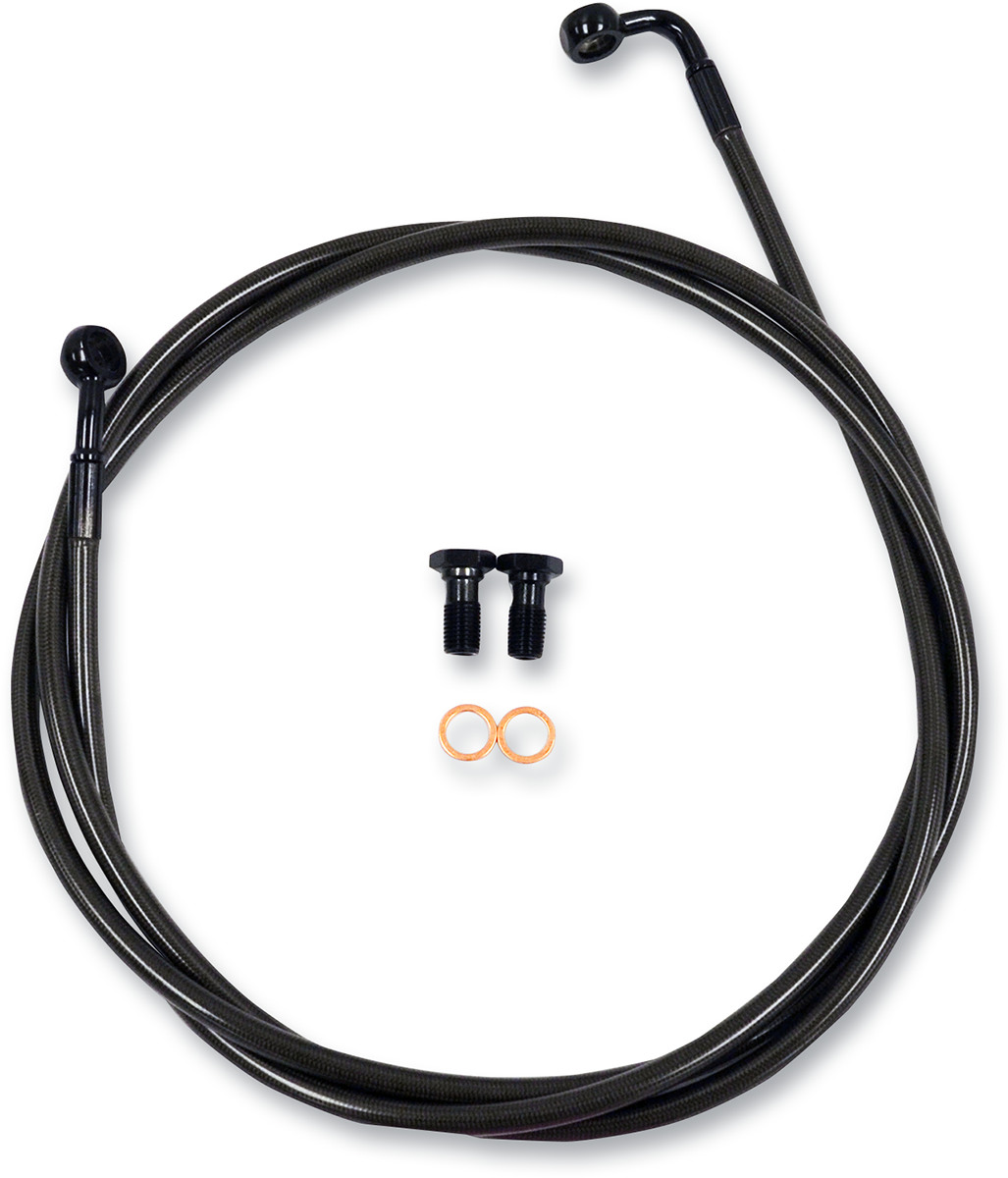 LA CHOPPERS Brake Lines - 18" - 20" Ape Hanger Handlebars - Midnight LA-8006B19M