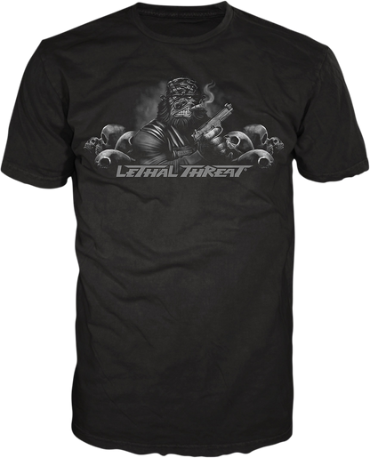 LETHAL THREAT Pistol Packing Gorilla T-Shirt - Black - Large LT20732L