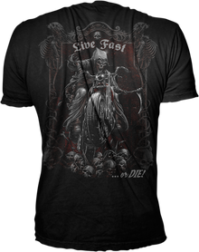 LETHAL THREAT Live Fast Reaper T-Shirt - Black - Large LT20855L