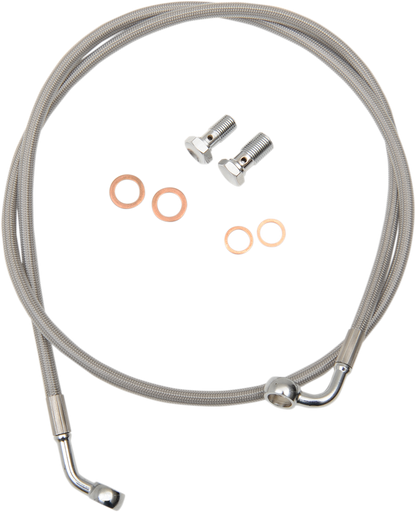 LA CHOPPERS Brake Lines - 18" - 20" Ape Hanger Handlebars - Stainless Steel LA-8230B19