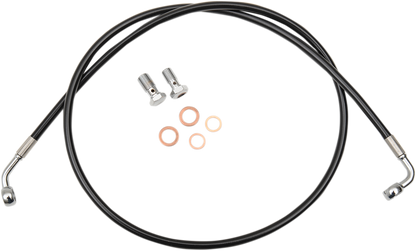 LA CHOPPERS Brake Line - 18" - 20" Ape Hanger Handlebars - Black LA-8230B19B