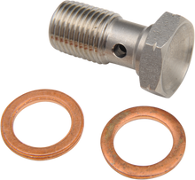 GOODRIDGE Banjo Bolt - M10 x 1.0 - Single - Stainless Steel P992-03-31C