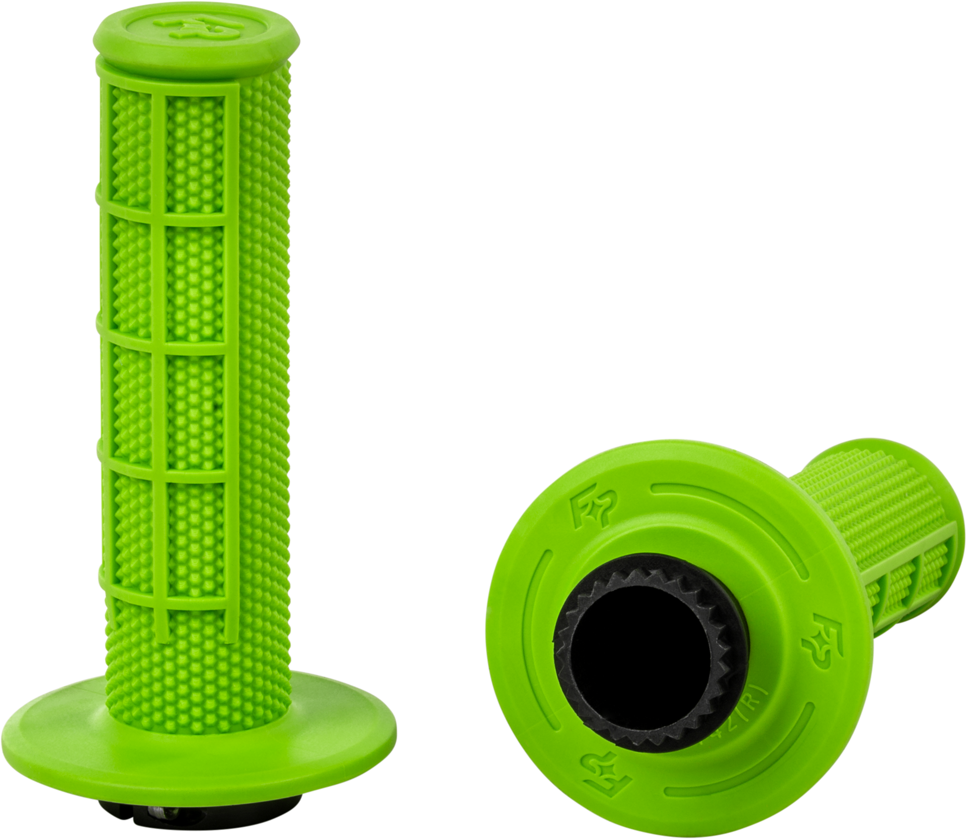 Control Mx Lock On Grips Green Half Waffle