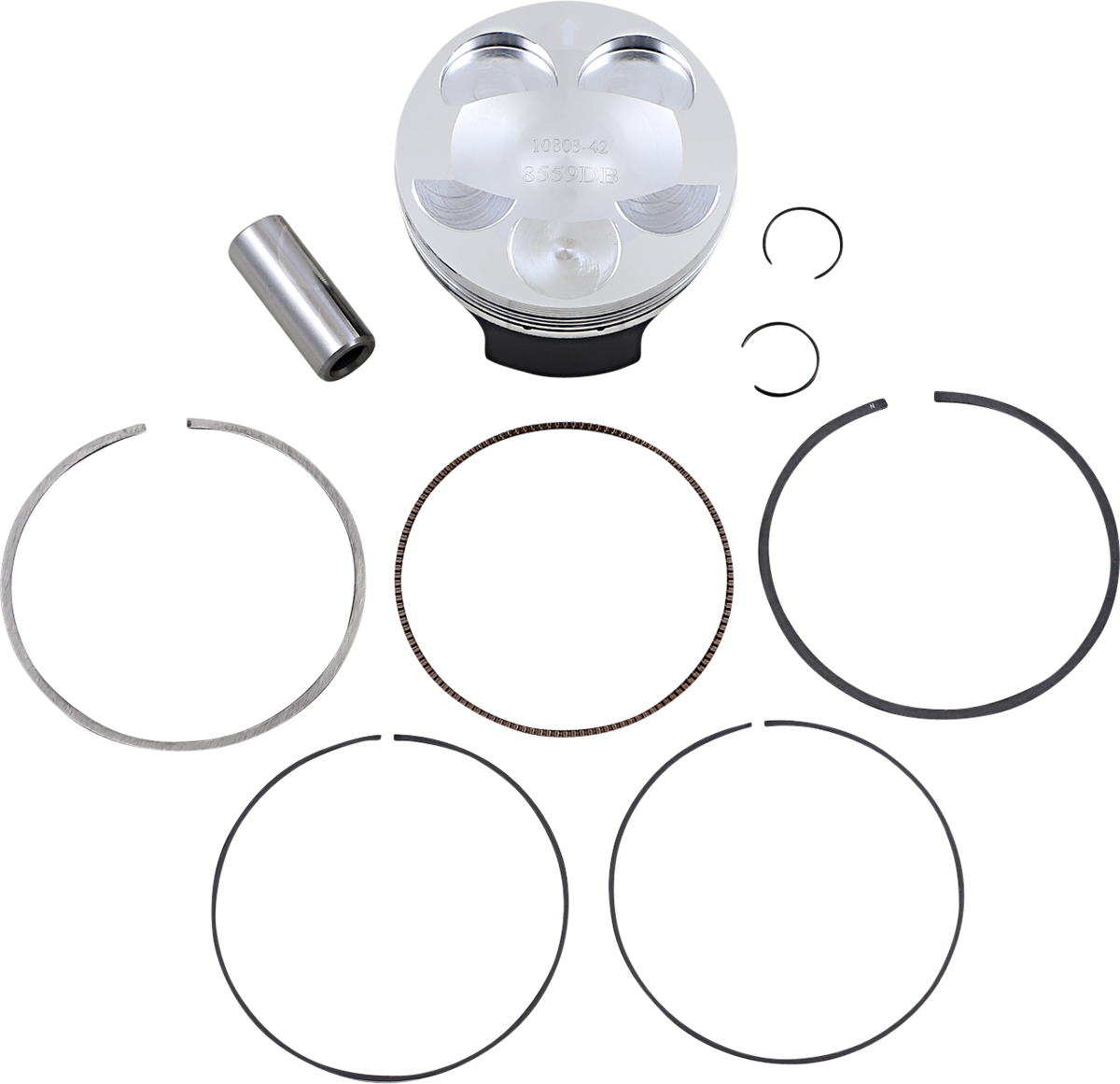 WOSSNER Piston Kit - 76.97 mm - Yamaha 8559DB