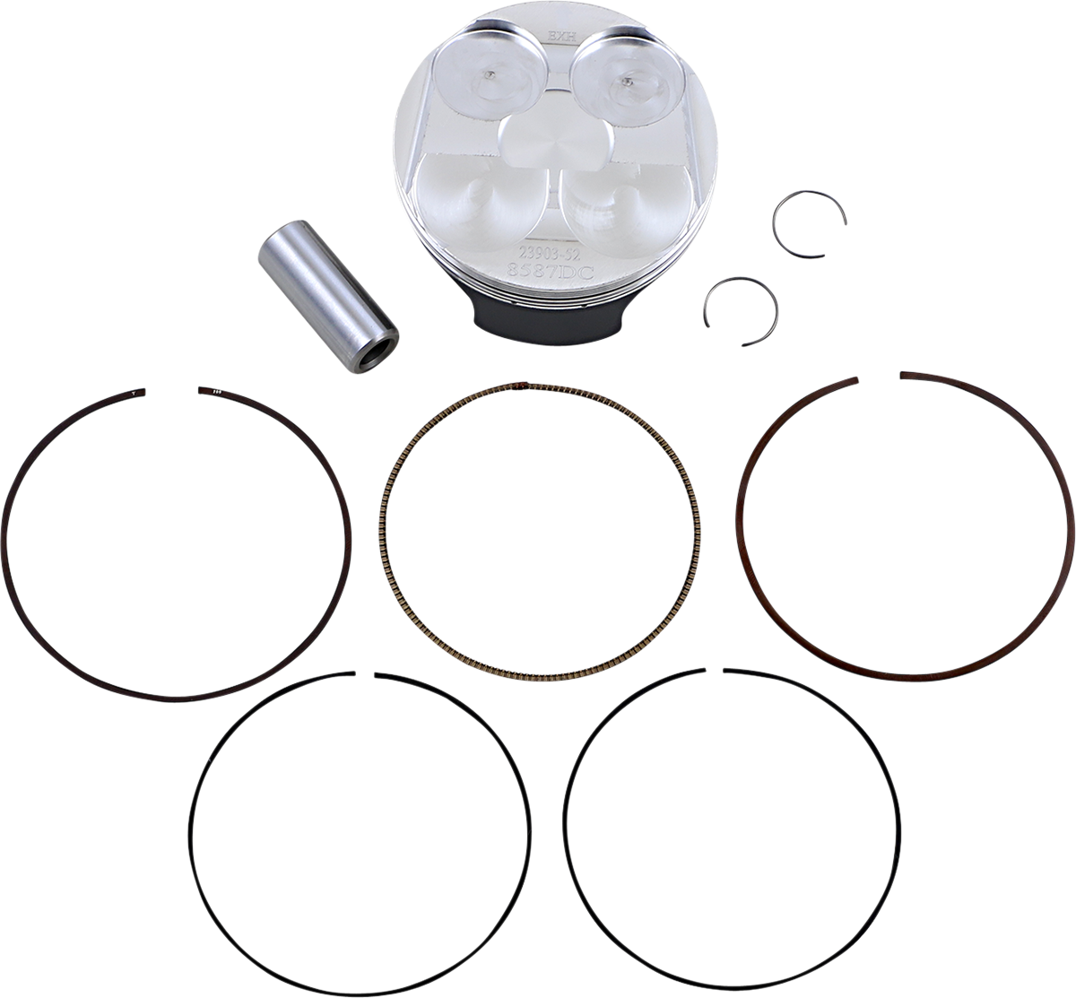 WOSSNER Piston Kit - 77.97 mm - Honda 8587DC