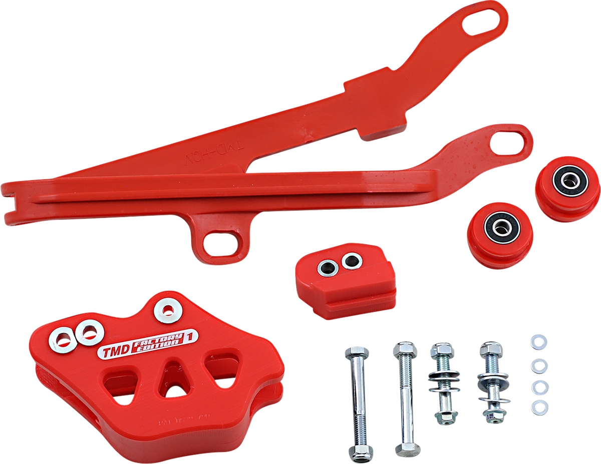T.M. DESIGNWORKS Chain Guide/Slider - Red - Husqvarna/SWM DCK-HQV-RD