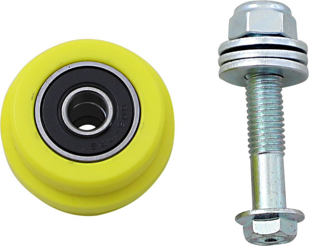 T.M. DESIGNWORKS Chain Roller - Yellow - Suzuki/TM/Yamaha PLR-212-YL