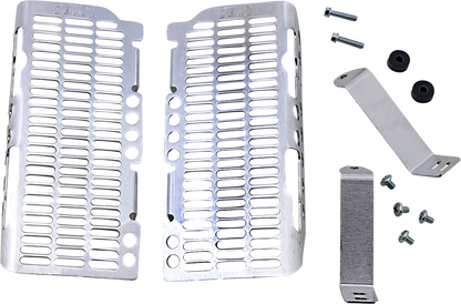 DEVOL Radiator Guards - Brushed Aluminum - Honda 0101-1201