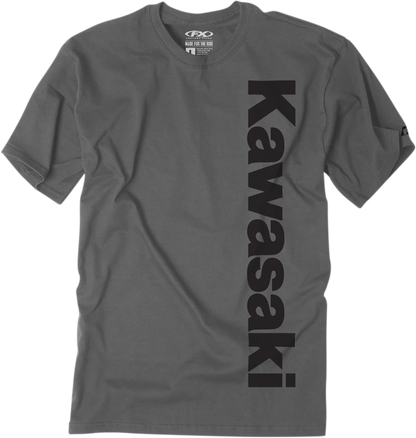 FACTORY EFFEX Kawasaki Vertical T-Shirt - Charcoal Gray - XL 24-87106