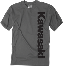 FACTORY EFFEX Kawasaki Vertical T-Shirt - Charcoal Gray - 2XL 24-87108