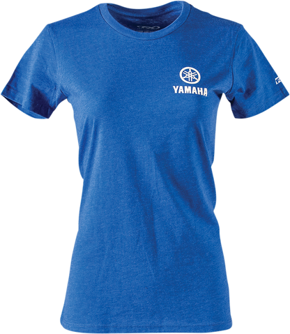 FACTORY EFFEX Women's Yamaha Icon T-Shirt - Heather Royal Blue - Medium 24-87212