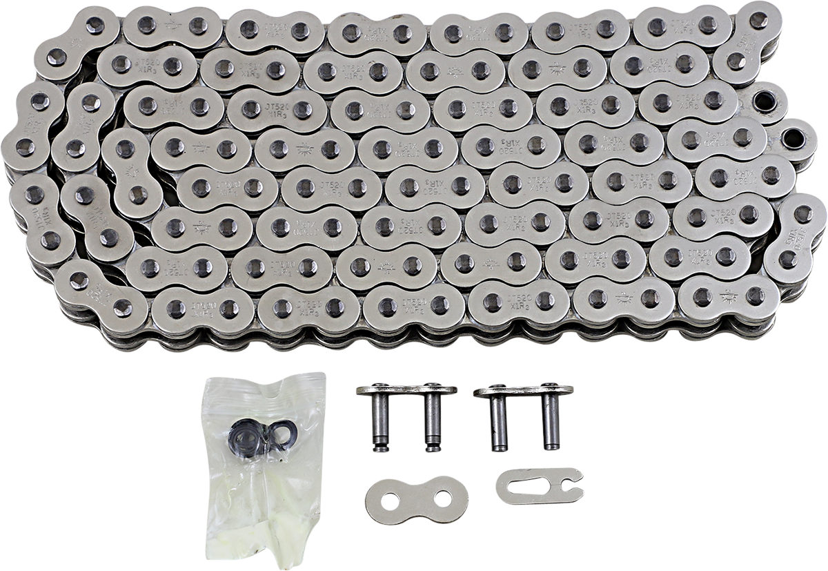 JT CHAINS 520 X1R3 Chain - Nickel - 124 Link JTC520X1R3NN124DL