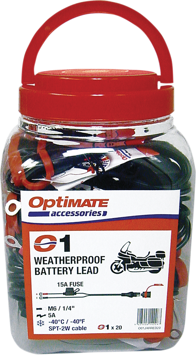 TECMATE Battery Lead with Ring Terminal - 12V - Fused - 20 Pack O-01NJAR
