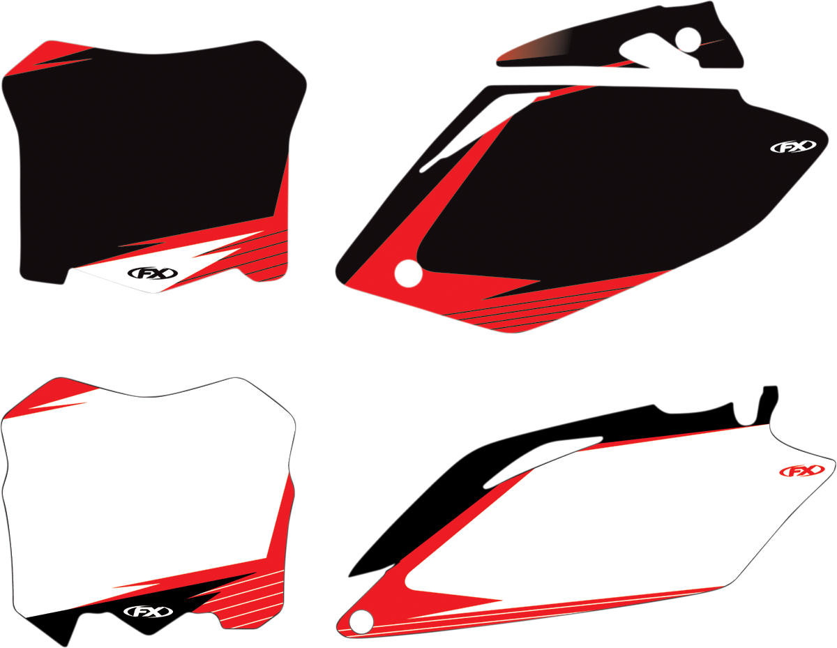 FACTORY EFFEX Graphic Number Plate - White/Red - CRF 24-64356