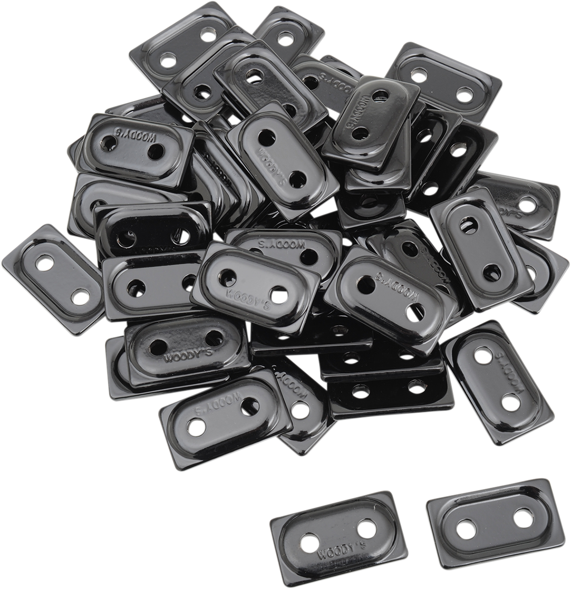 WOODY'S Support Plates - Double Digger® - Black - 48 Pack ADD2-3810-B