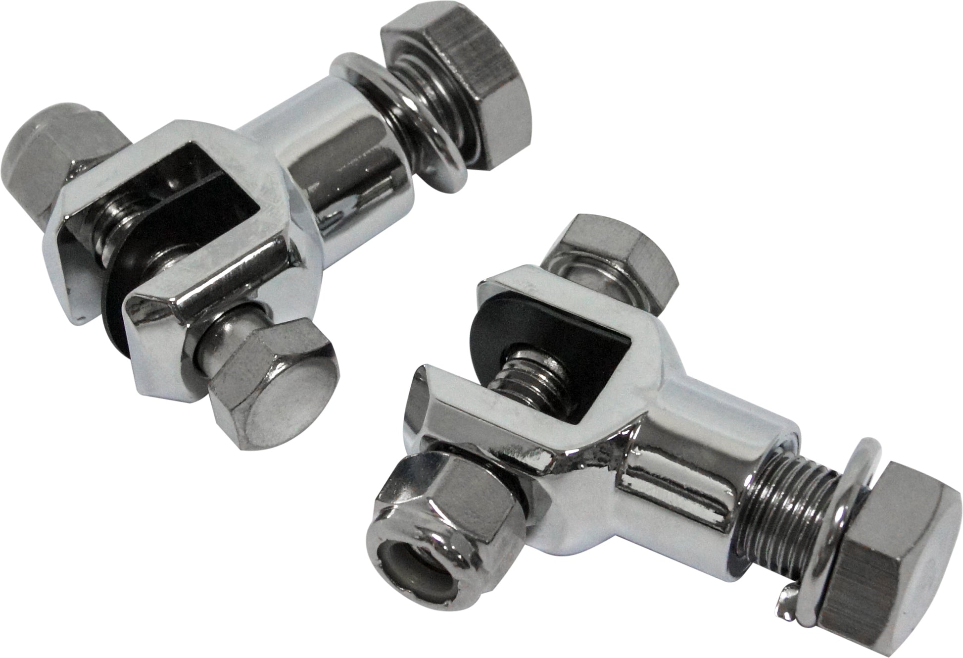 Footpeg Clevis Mounts Chrome 3/8" 24 Thread