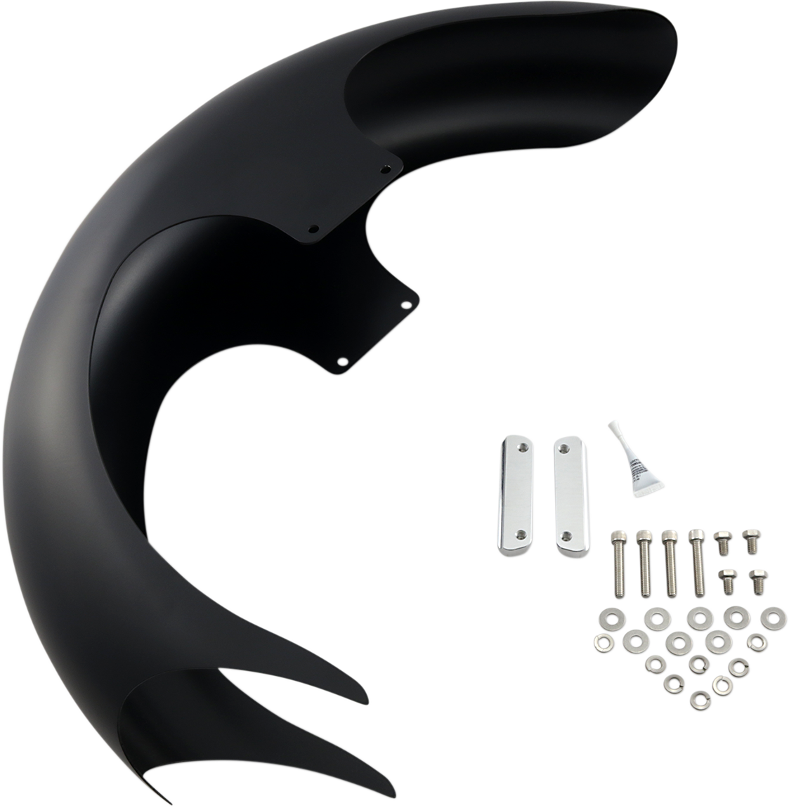 PAUL YAFFE BAGGER NATION Talon Front Fender - 23" Wheel - With Satin Adapters - Touring Models PYO:TALON23-14L-S